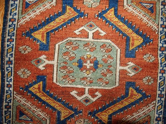 Antique Turkish Handmade Yastik Rug, 1870s-JZV-1009589