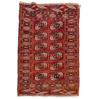 Antique Turkmen Boukhara Rug-YMM-1061586