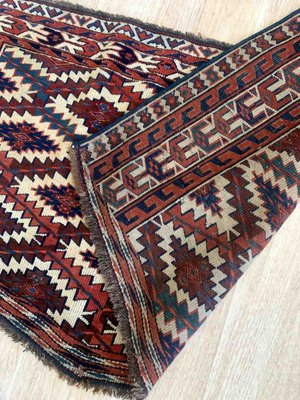 Antique Turkmen Handmade Asmalik Rug, 1870s-JZV-1367131