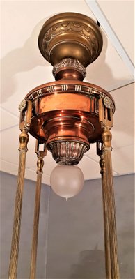 Antique Two-Tone Copper Wheel Chandelier-NQV-678004