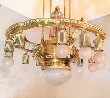 Antique Two-Tone Copper Wheel Chandelier-NQV-678004