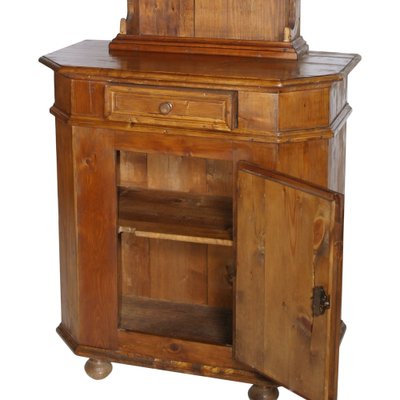 Antique Tyrolean Showcase in Wax-Polished Larch-NJV-1313005