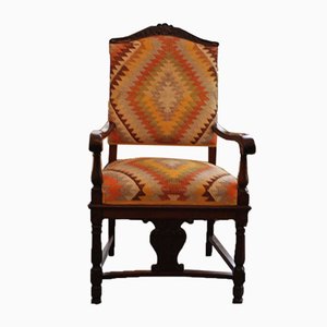 Antique Upholstered Armchair-SEI-785716