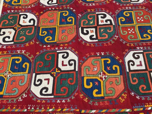 Antique Uzbek Woven and Embroidered Panel-YMM-1061546