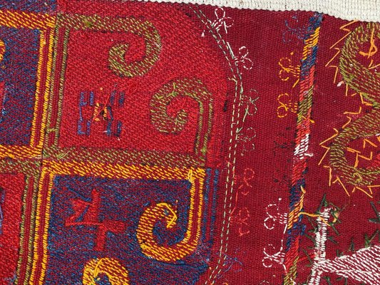 Antique Uzbek Woven and Embroidered Panel-YMM-1061546