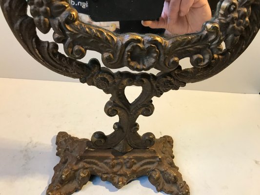 Antique Victorian Cast Iron Table Mirror, 1890-LCR-848267