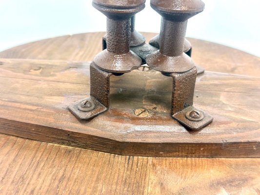 Antique Victorian Folk Art Wood Spool Side Table-ZCY-2029027