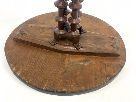 Antique Victorian Folk Art Wood Spool Side Table-ZCY-2029027