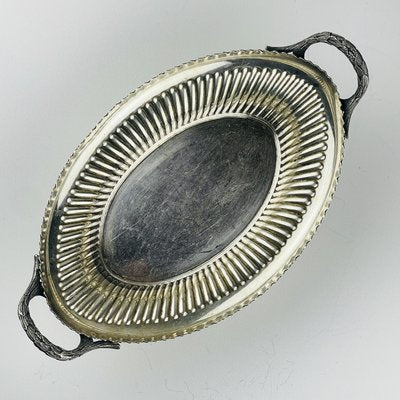 Antique Victorian Silver Plated Bread Basket by Walker & Hall, 1890s-WQC-2021455