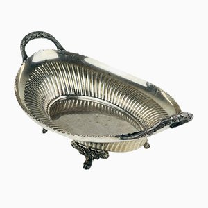 Antique Victorian Silver Plated Bread Basket by Walker & Hall, 1890s-WQC-2021455