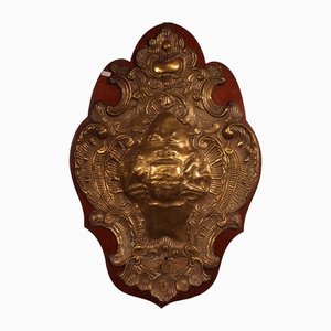 Antique Wall Panel in Copper with the Coat of Arms, 1800s-HPU-1442267