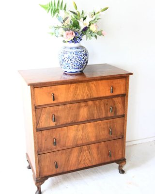 Antique Walnut Bedroom Chest of Drawers-OXJ-1293459