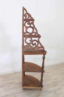 Antique Walnut Corner Shelves, 1850s-DCO-1313018