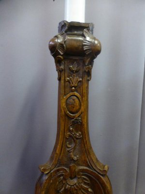 Antique Walnut Lamp Foot-WSV-605470