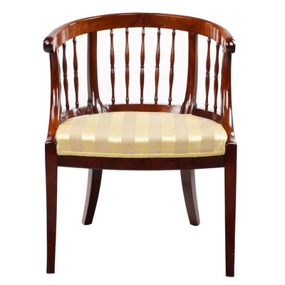 Antique Walnut Reupholstered Armchair-GCQ-714013