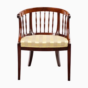 Antique Walnut Reupholstered Armchair-GCQ-714013