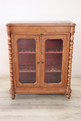 Antique Walnut Vitrine, 1850s-DCO-1180424