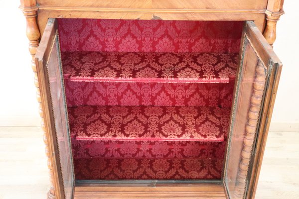 Antique Walnut Vitrine, 1850s-DCO-1180424