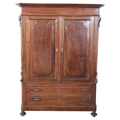 Antique Walnut Wardrobe, 1880s-DCO-1313022