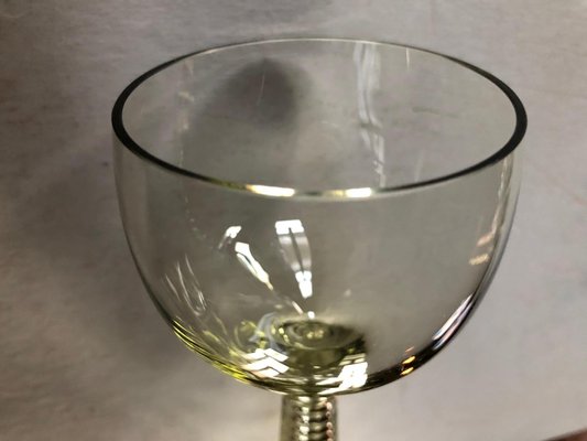 Antique White Wine Glasses, Set of 11-QJM-670152