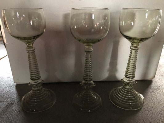 Antique White Wine Glasses, Set of 11-QJM-670152