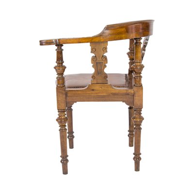 Antique Wilhelminian Corner Chair in Walnut-WFJ-1398165