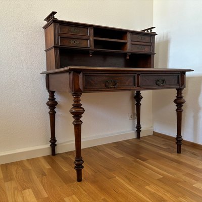 Antique Wilhelminian Style Walnut Desk-ALF-2033599