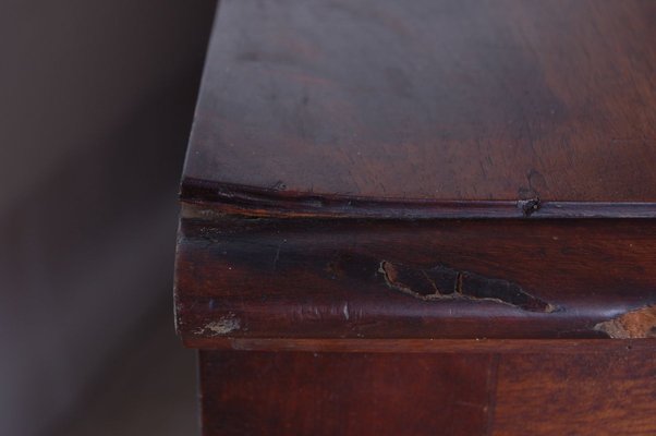 Antique Wood Chest of Drawers with Mirror, 1900s-XSG-695917