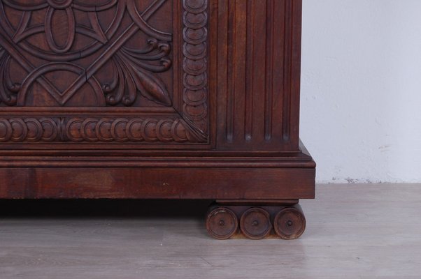 Antique Wood Chest of Drawers with Mirror, 1900s-XSG-695917