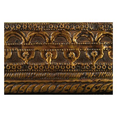 Antique Wood Chest with Steel and Brass Fittings, 1840s-NQ-624620