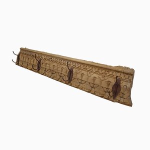 Antique Wood Handcarved Wall Coat Rack, 1890s-UZN-1804122