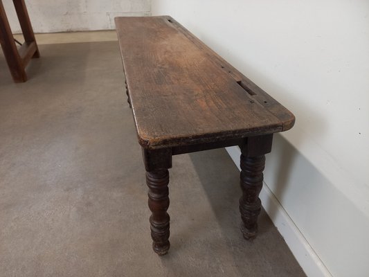 Antique Wooden Bench, 1890s-TUK-2041361