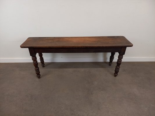 Antique Wooden Bench, 1890s-TUK-2041361