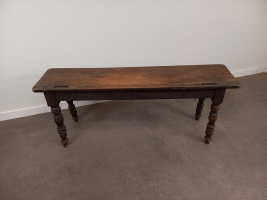 Antique Wooden Bench, 1890s-TUK-2041361