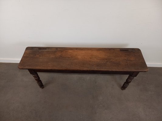 Antique Wooden Bench, 1890s-TUK-2041361