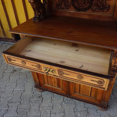 Antique Wooden Carved Cupboard with Several Carvings-KJP-1149265