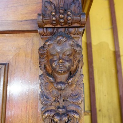 Antique Wooden Carved Cupboard with Several Carvings-KJP-1149265