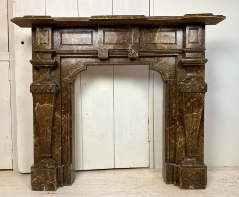 Antique Wooden Fireplace Mantle, 1900s-WZZ-1121749