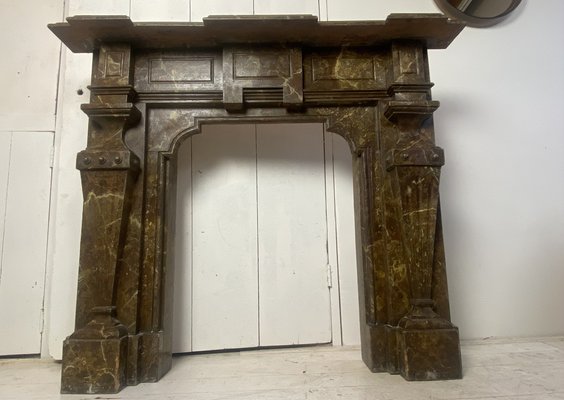 Antique Wooden Fireplace Mantle, 1900s-WZZ-1121749