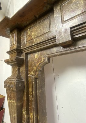 Antique Wooden Fireplace Mantle, 1900s-WZZ-1121749