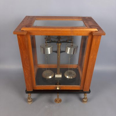 Antique Wooden Glass Pharmacy Scales, 1890s-PWG-2027130