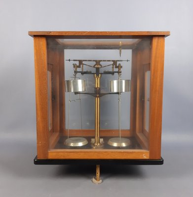 Antique Wooden Glass Pharmacy Scales, 1890s-PWG-2027130