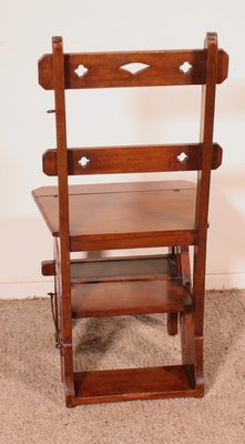 Antique Wooden Library Stepladder-HPU-2035055