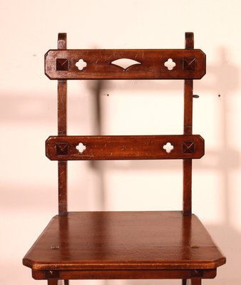 Antique Wooden Library Stepladder-HPU-2035055