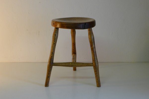 Antique Workshop Stool in Ash and Maple-VRE-832644