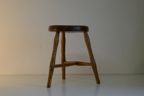 Antique Workshop Stool in Ash and Maple-VRE-832644