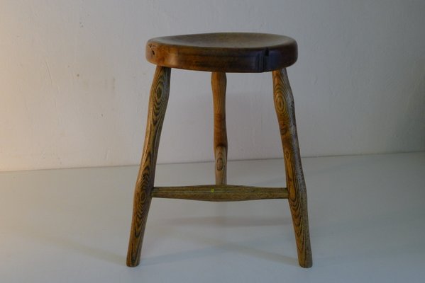 Antique Workshop Stool in Ash and Maple-VRE-832644