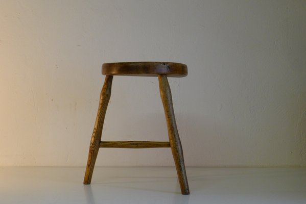 Antique Workshop Stool in Ash and Maple-VRE-832644