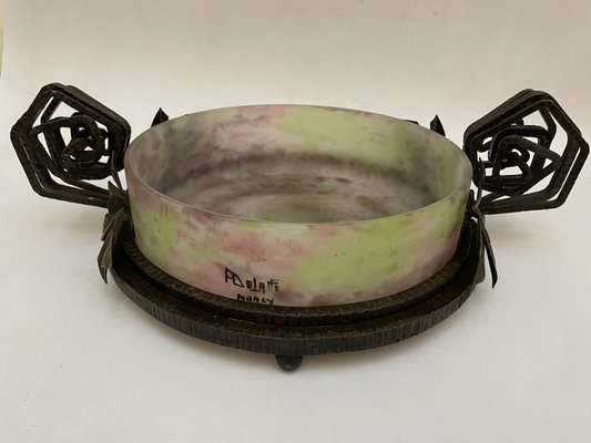 Antique Wrought Iron Fruit Bowl by André Delatte-SDV-837362