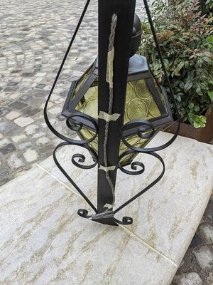 Antique Wrought Iron Lantern Wall Light-ZFY-1789285